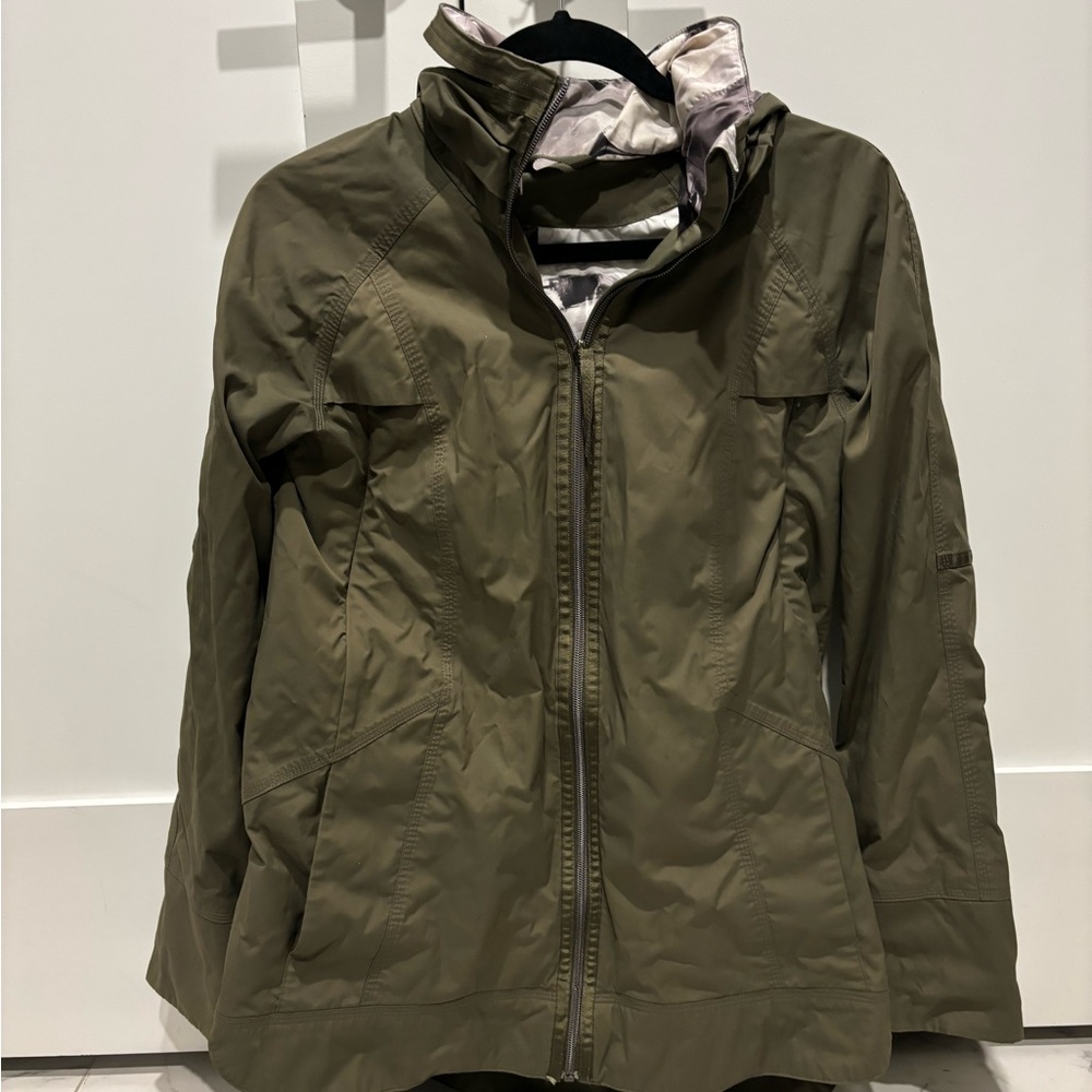 Lululemon Athletica Green Utility Jacket with High Collar